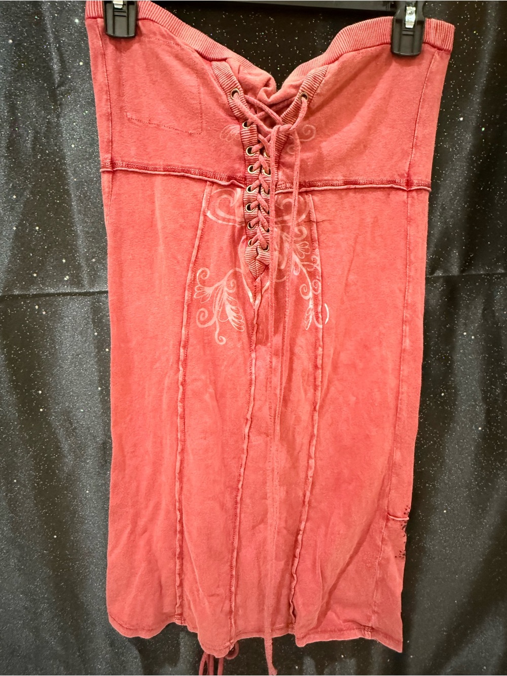 Vintage TR Mason’s Rock Y2K-style lace-up corset tube top (RUNS SMALL)